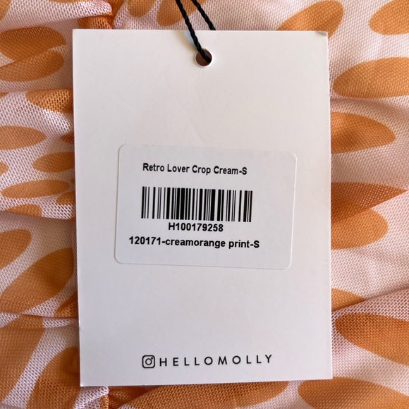 Hello Molly Retro Lover Crop Top Size 4 - Picture 2 of 5